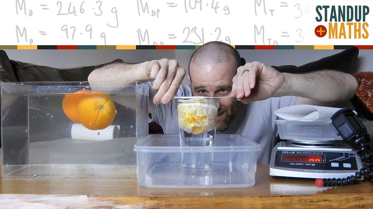 "Peeled Oranges sink, but whole oranges float"